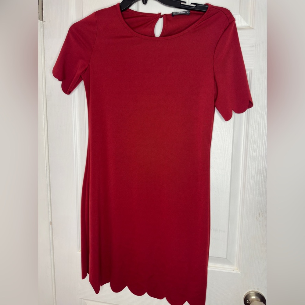 red shein dress
